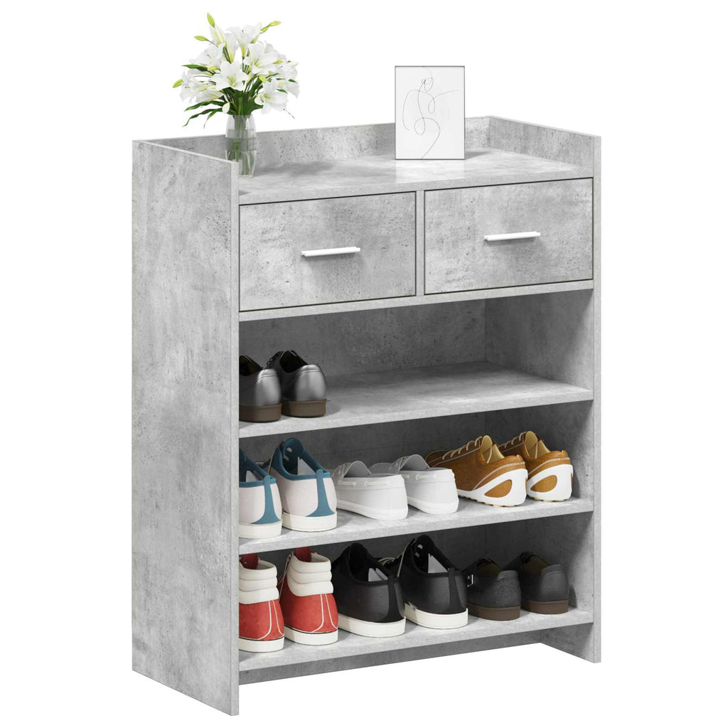 Schuhschrank Betongrau 73,5 x 36 x 92 cm Holzwerkstoff