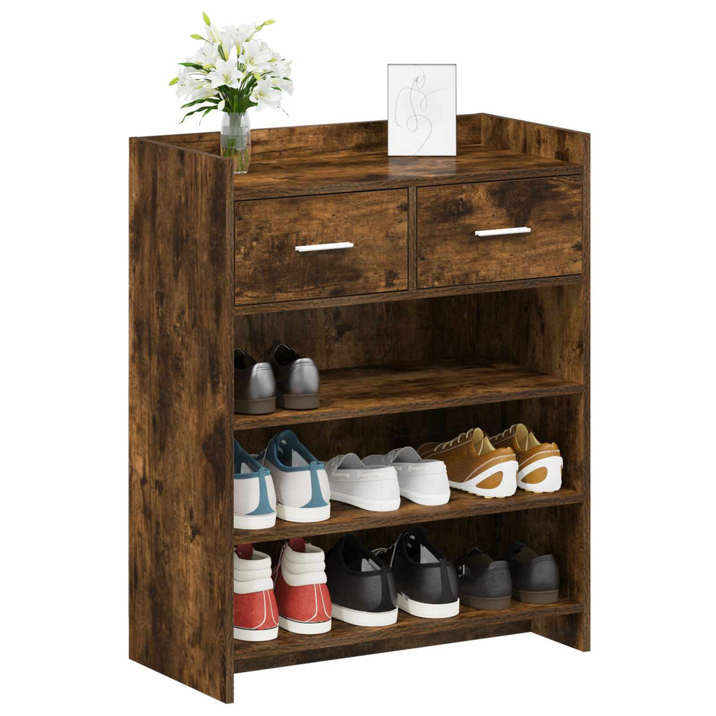Schuhschrank Geräucherte Eiche 73,5 x 36 x 92 cm Holzwerkstoff