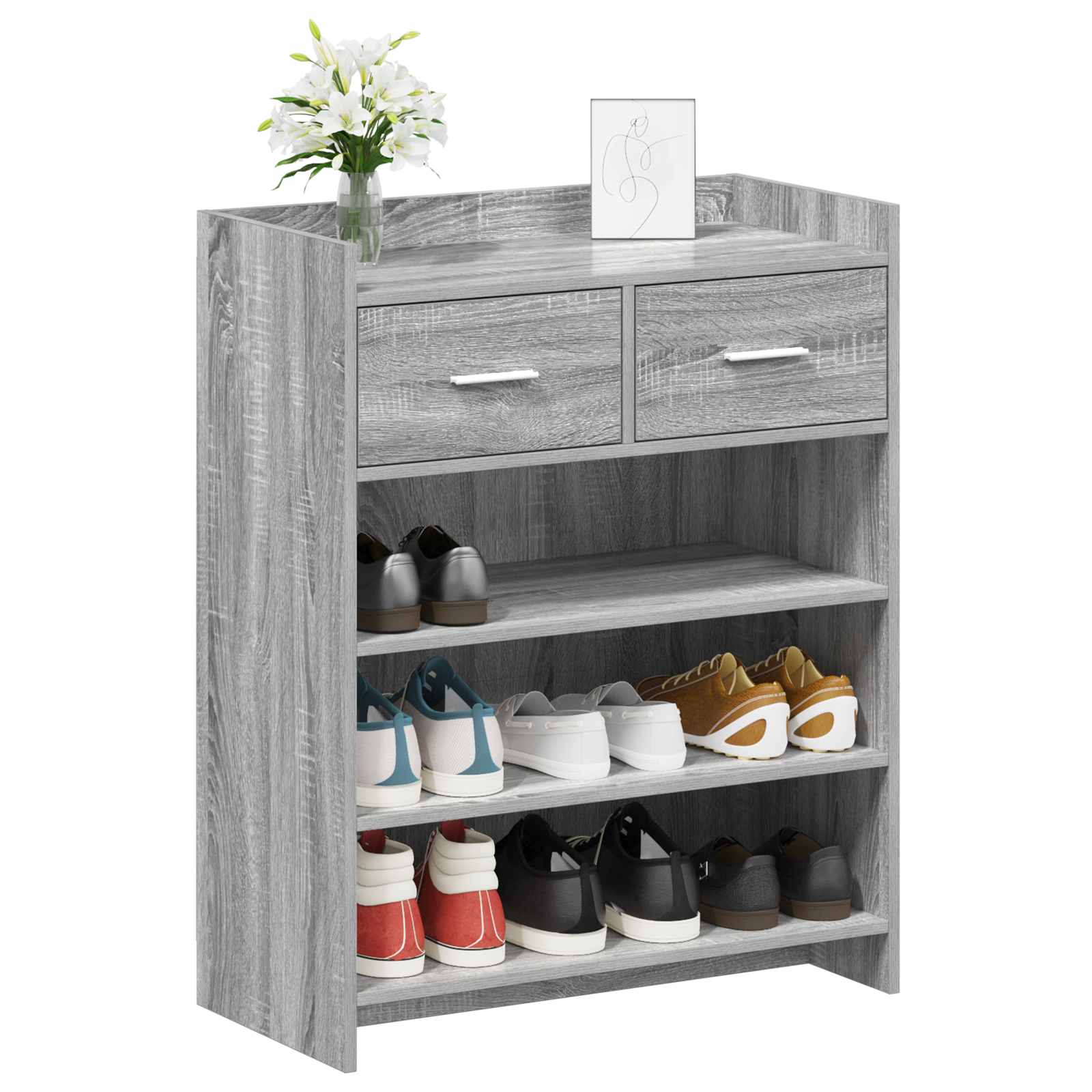 Schuhschrank Grau Sonoma 73,5 x 36 x 92 cm Holzwerkstoff