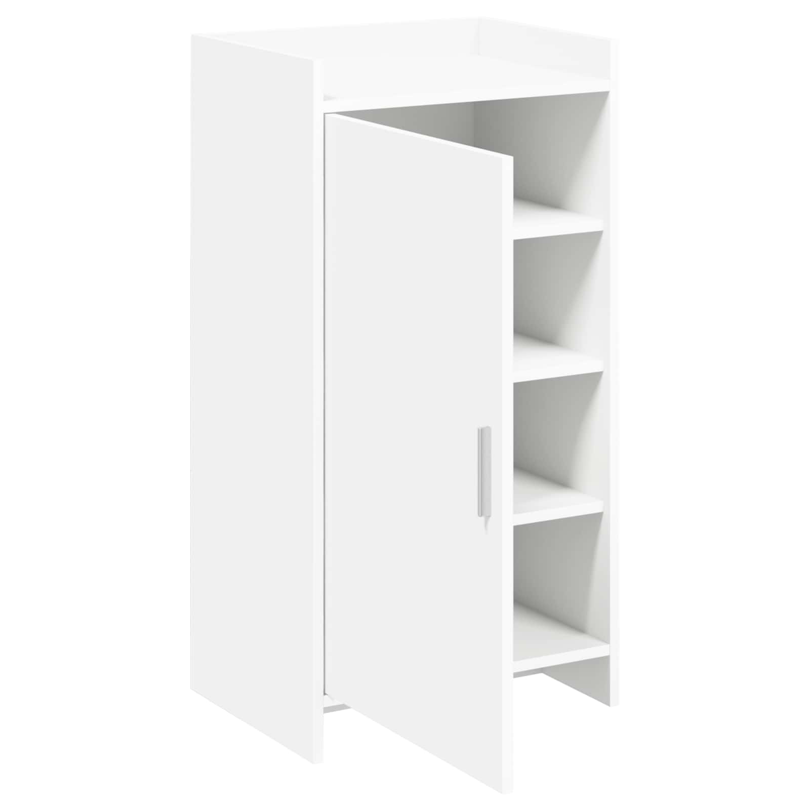 Schuhschrank mit Speicher Weiß 48 x 36 x 92 cm Holzwerkstoff