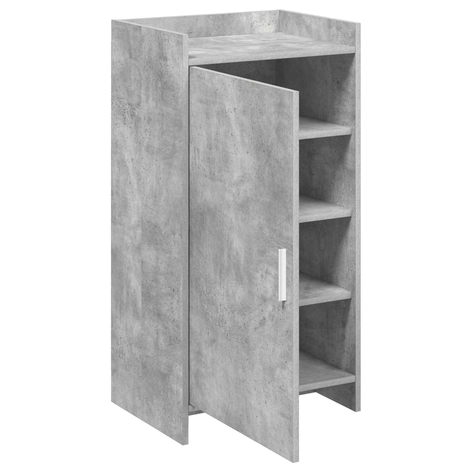 Schuhschrank mit Tür Betongrau 48 x 36 x 92 cm Holzwerkstoff