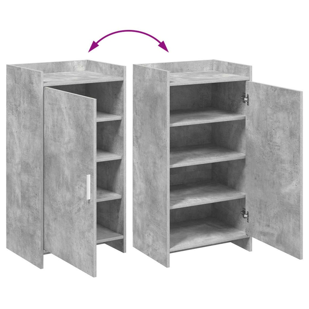 Schuhschrank mit Tür Betongrau 48 x 36 x 92 cm Holzwerkstoff