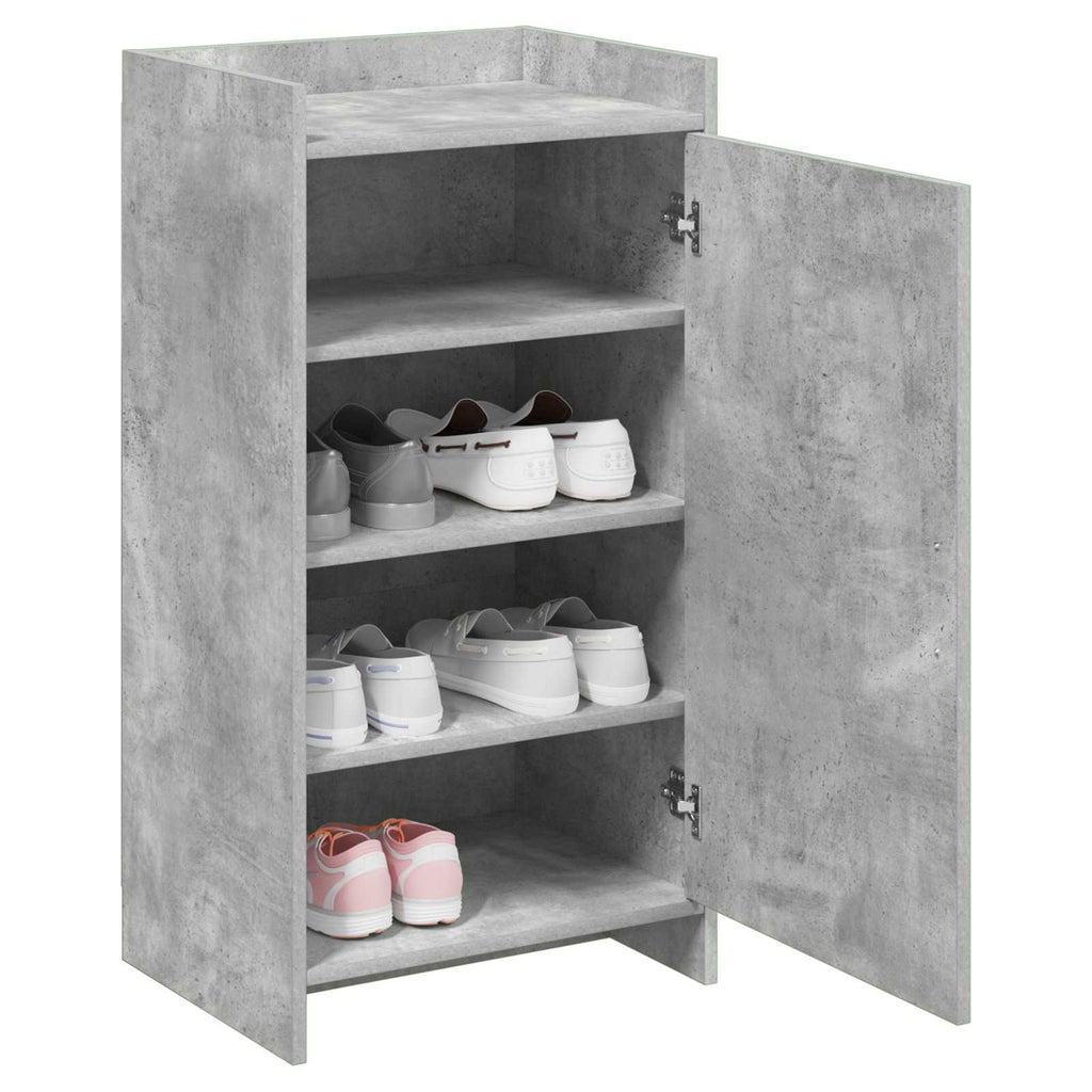 Schuhschrank mit Tür Betongrau 48 x 36 x 92 cm Holzwerkstoff
