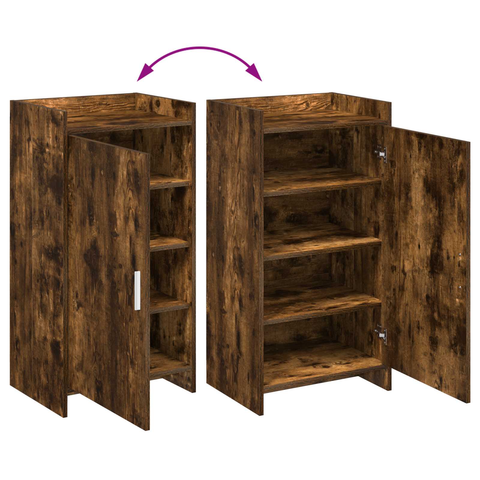 Schuhschrank Geräucherte Eiche 48 x 36 x 92 cm Holzwerkstoff