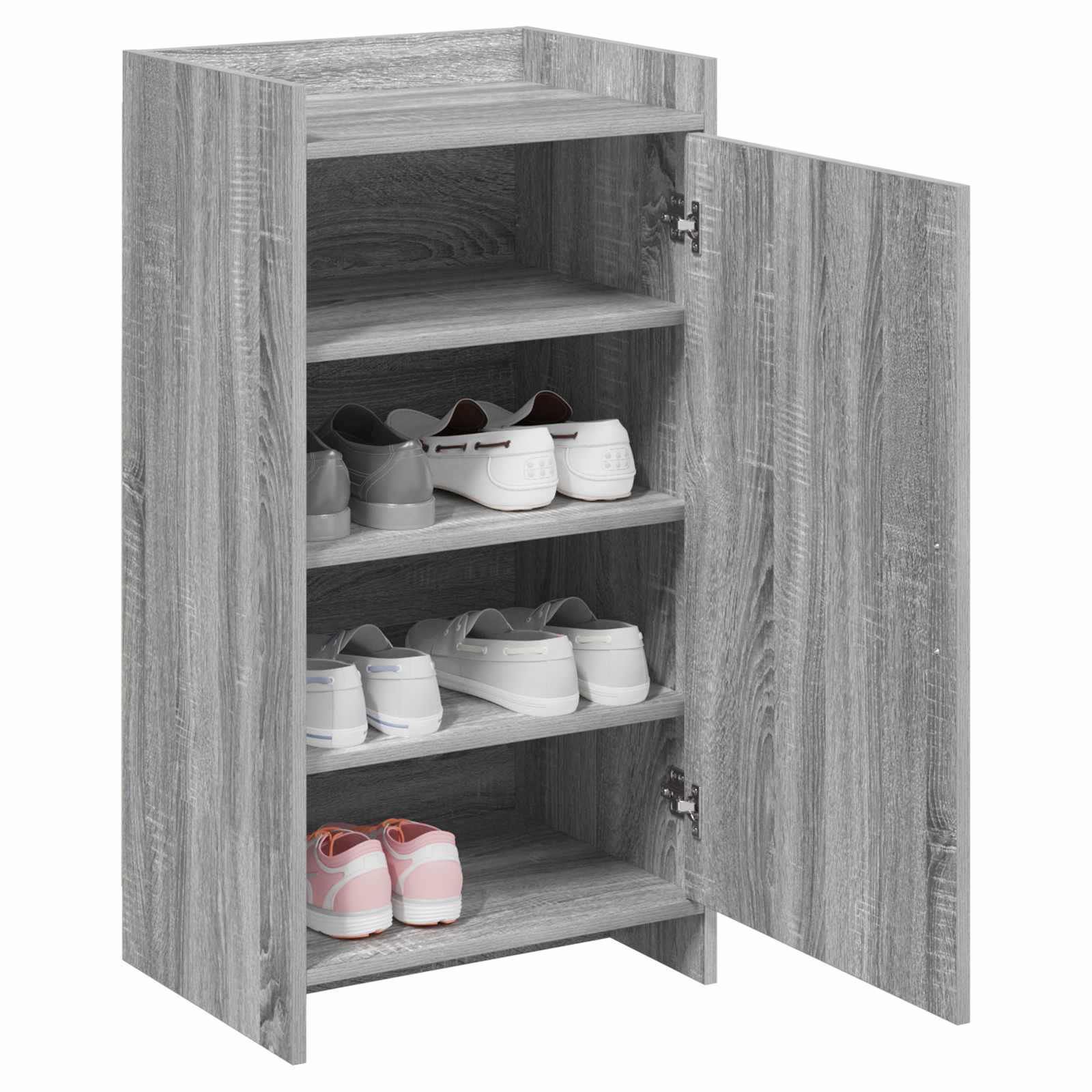 Schuhschrank mit Tür Grau Sonoma 48 x 36 x 92 cm Holzwerkstoff