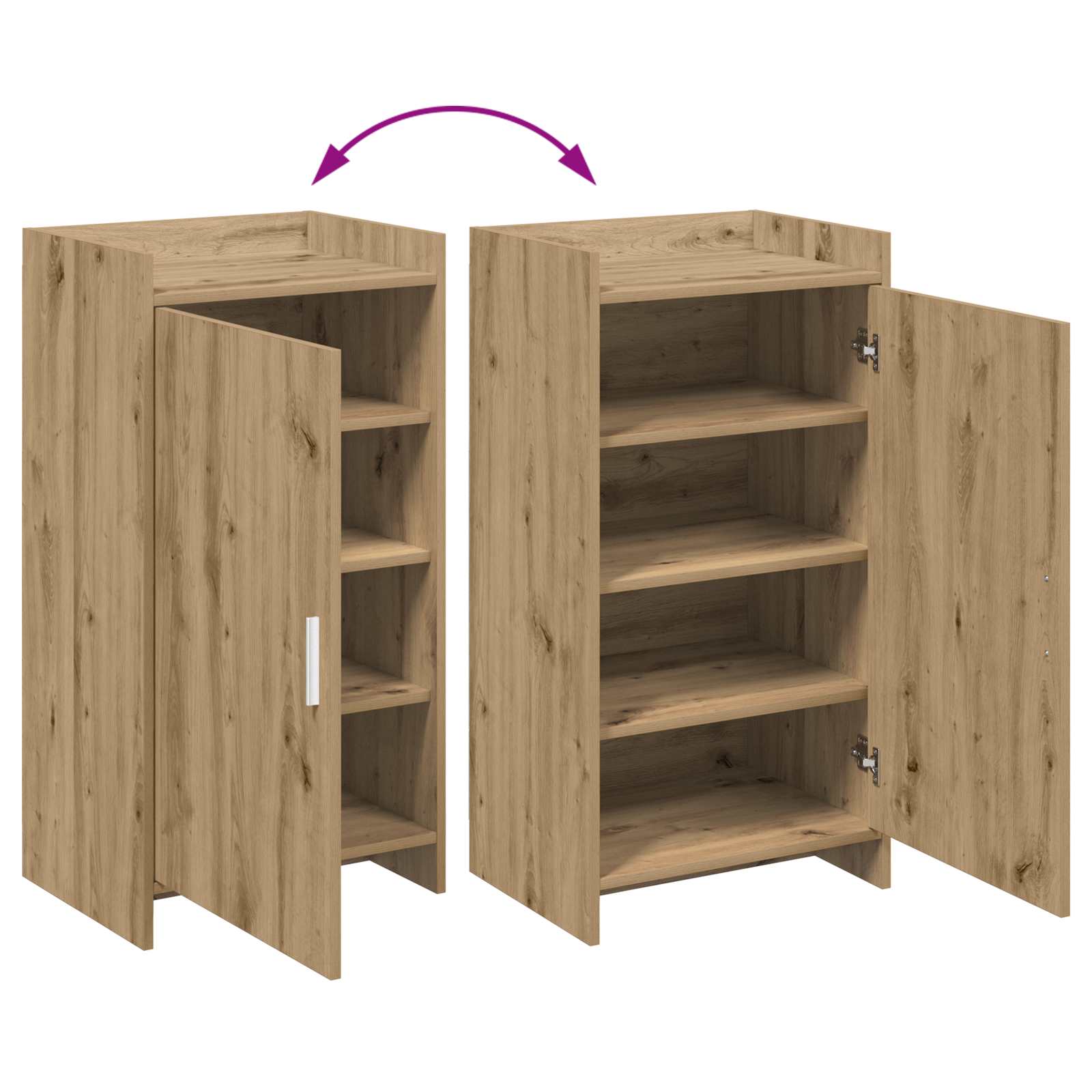 Schuhschrank Artisan-Eiche 48 x 36 x 92 cm Holzwerkstoff