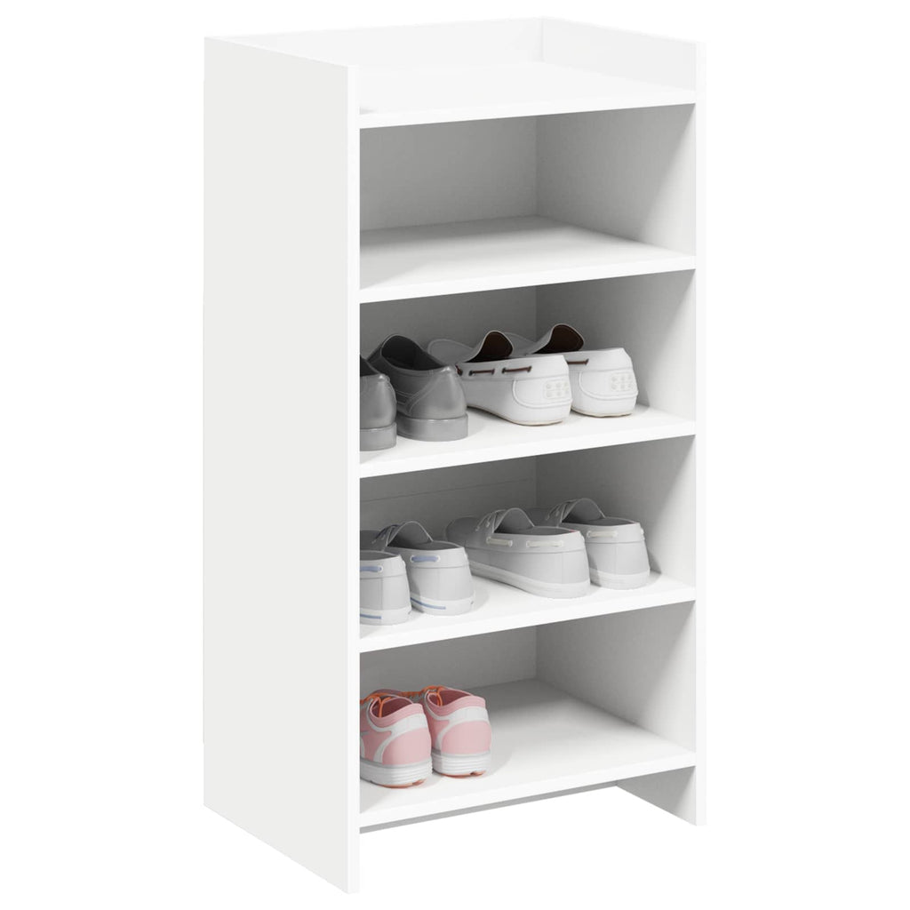 Schuhschrank mit Speicher Weiß 48 x 36 x 92 cm Holzwerkstoff