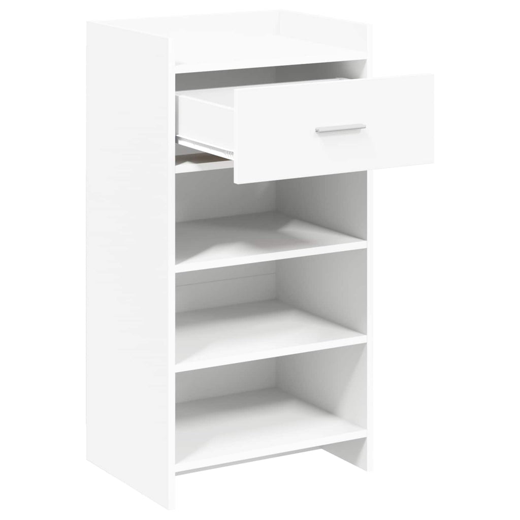 Schuhschrank mit Schubladen Weiß 48 x 36 x 92 cm Holzwerkstoff