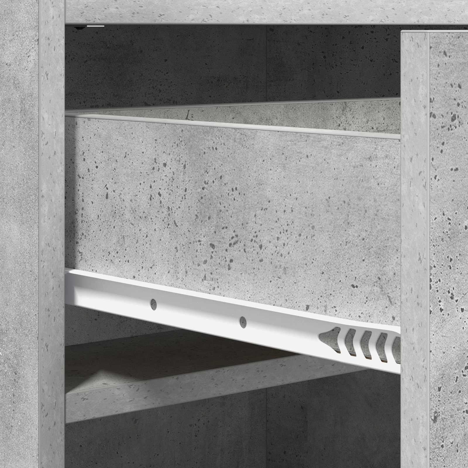 Schuhschrank Betongrau 48 x 36 x 92 cm Holzwerkstoff