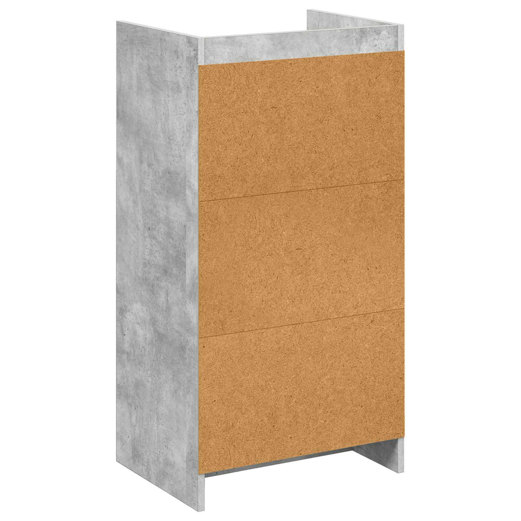 Schuhschrank Betongrau 48 x 36 x 92 cm Holzwerkstoff
