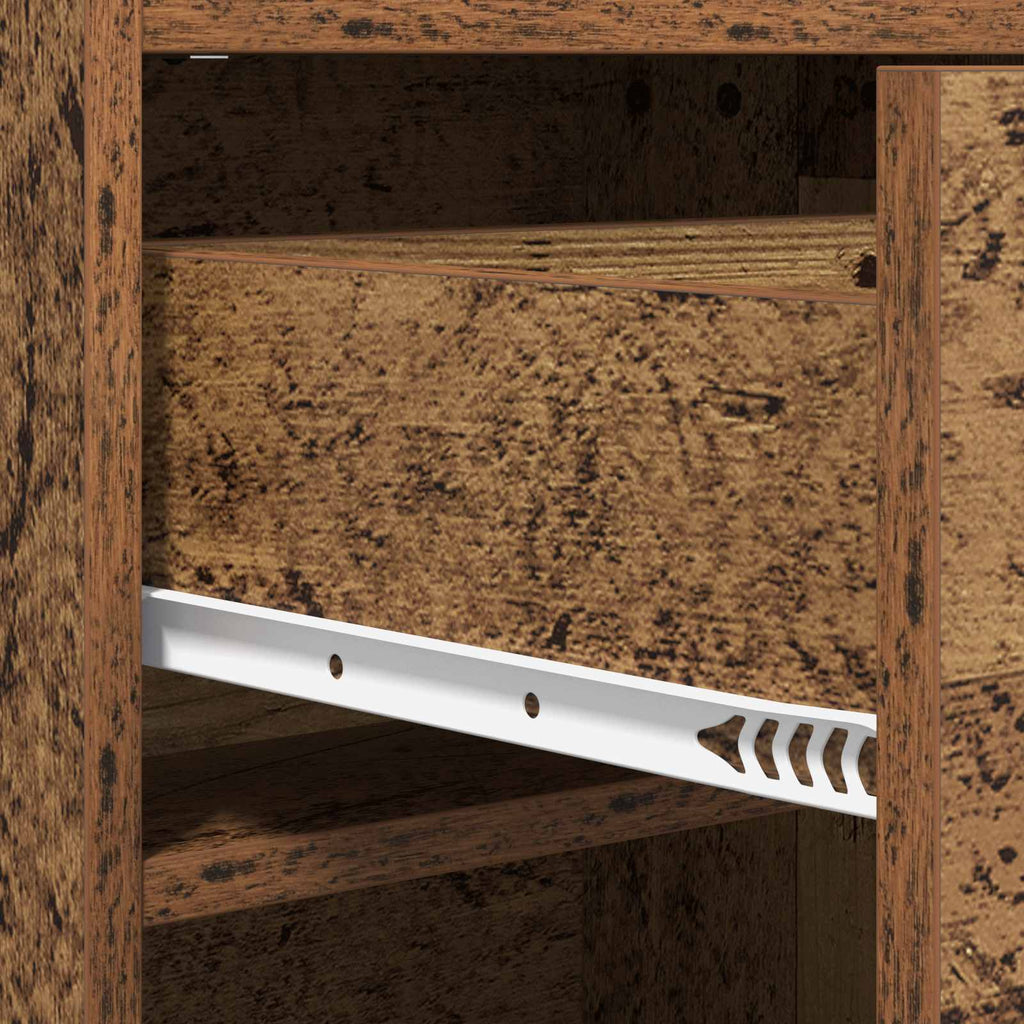 Schuhschrank mit Speicher Altholz 48 x 36 x 92 cm Holzwerkstoff