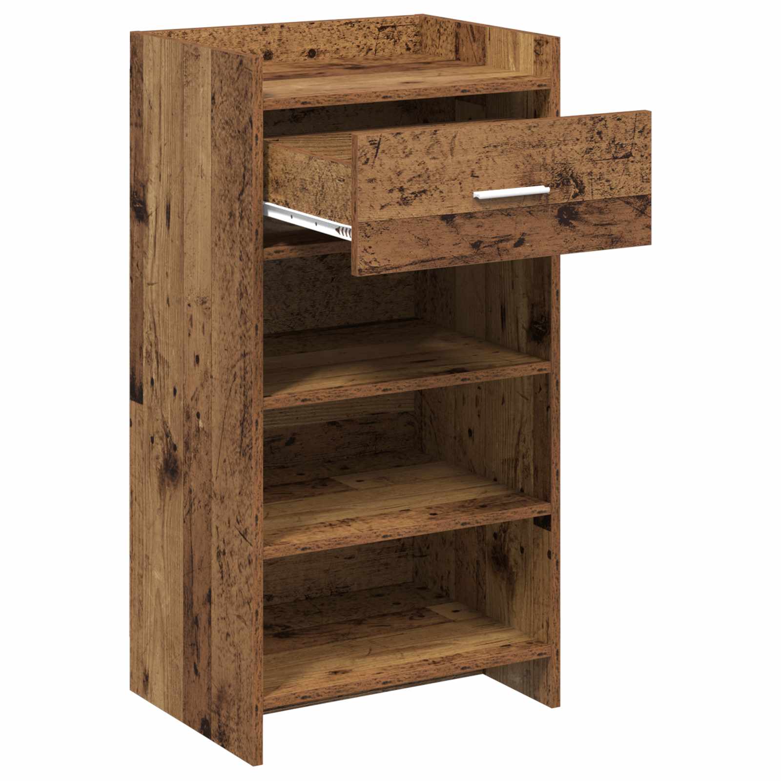 Schuhschrank mit Speicher Altholz 48 x 36 x 92 cm Holzwerkstoff