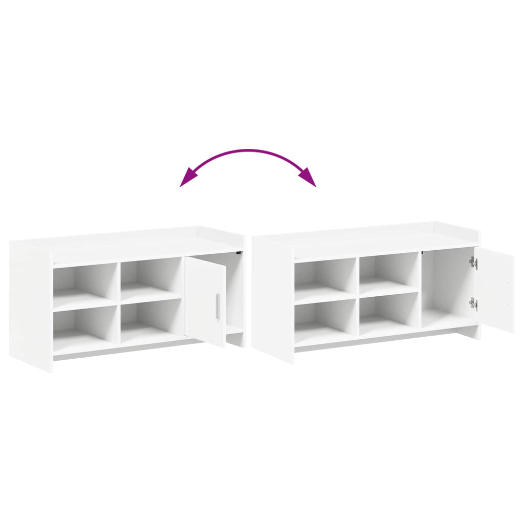 Schuhschrank mit Speicher Weiß 100 x 39,5 x 51 cm Holzwerkstoff
