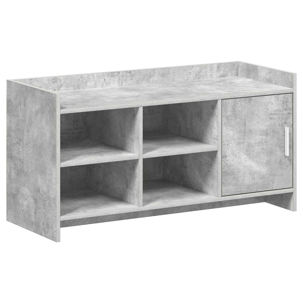 Schuhschrank mit Tür Betongrau 100 x 39,5 x 51 cm Holzwerkstoff