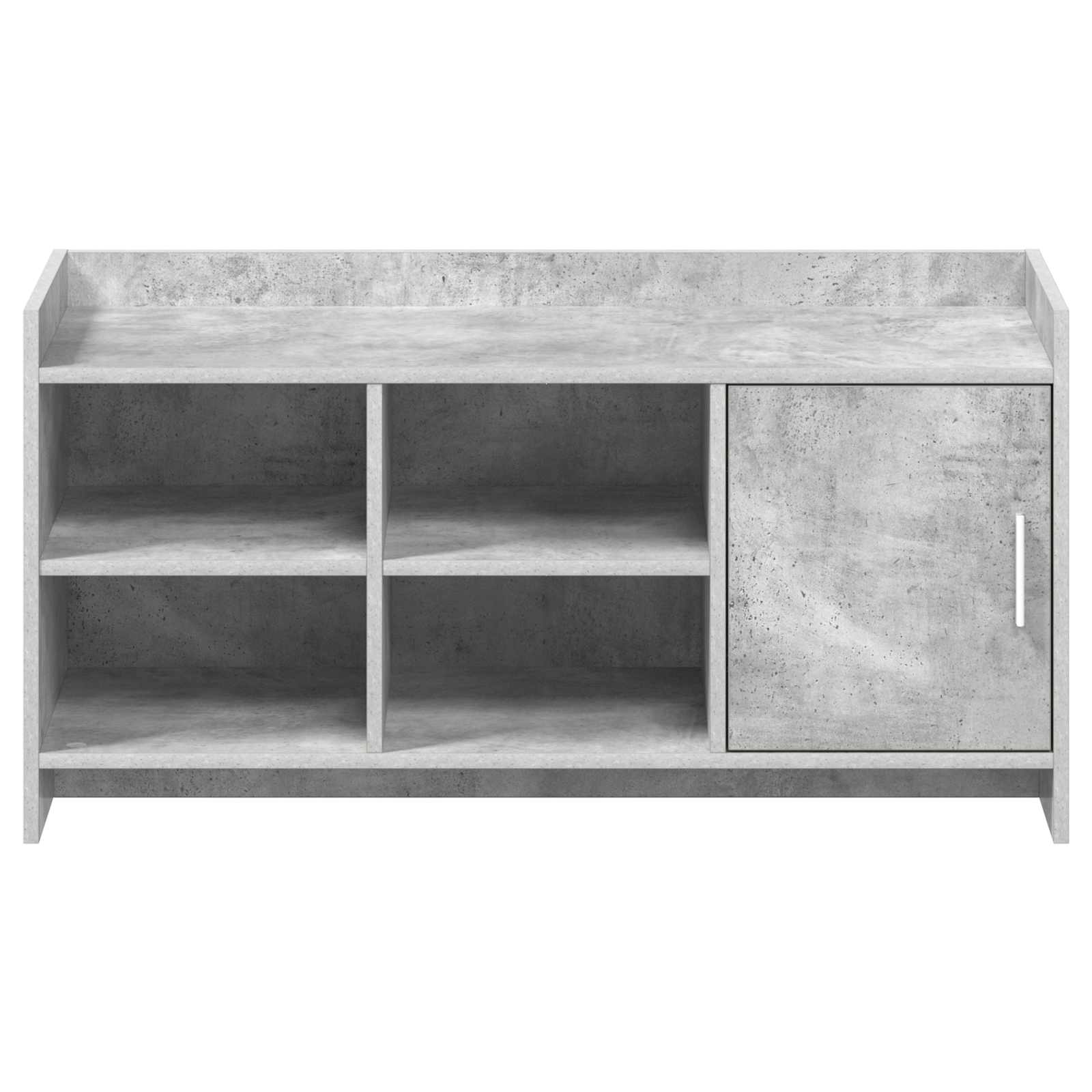 Schuhschrank mit Tür Betongrau 100 x 39,5 x 51 cm Holzwerkstoff