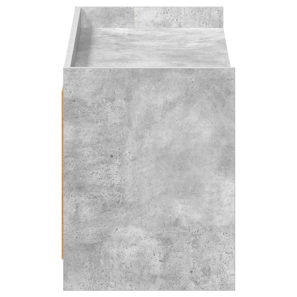 Schuhschrank mit Tür Betongrau 100 x 39,5 x 51 cm Holzwerkstoff