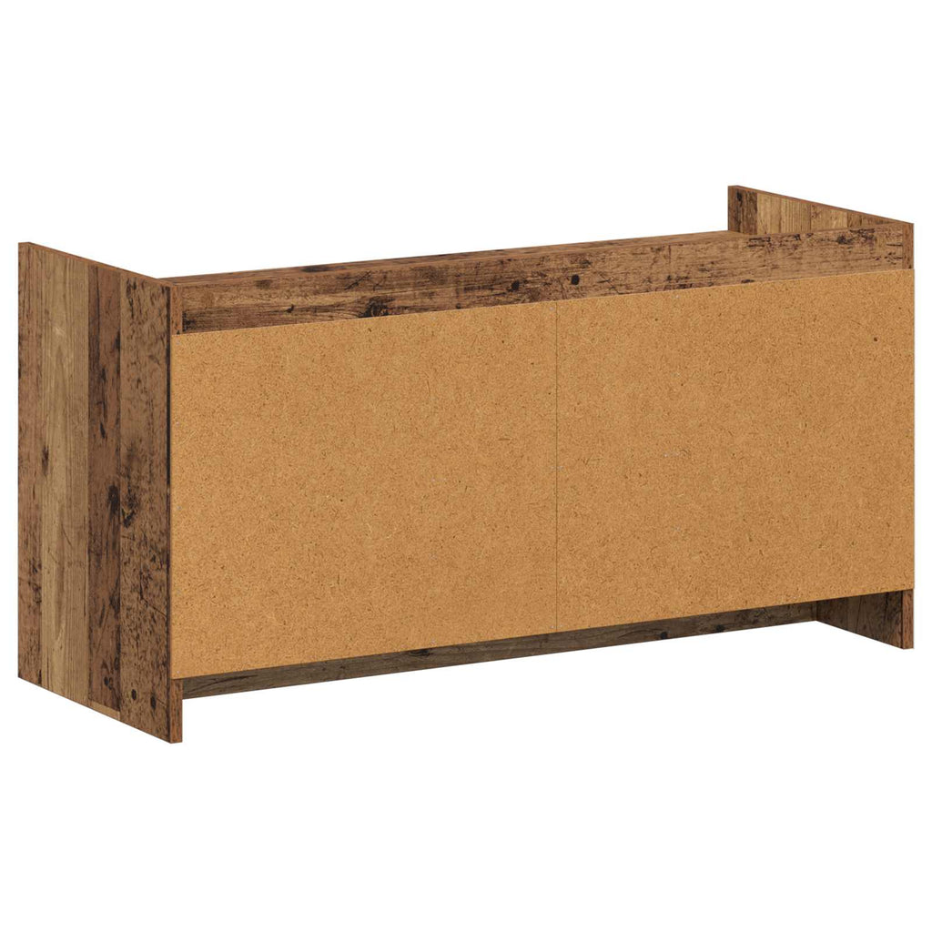 Schuhschrank mit Tür Altholz 100 x 39,5 x 51 cm Holzwerkstoff
