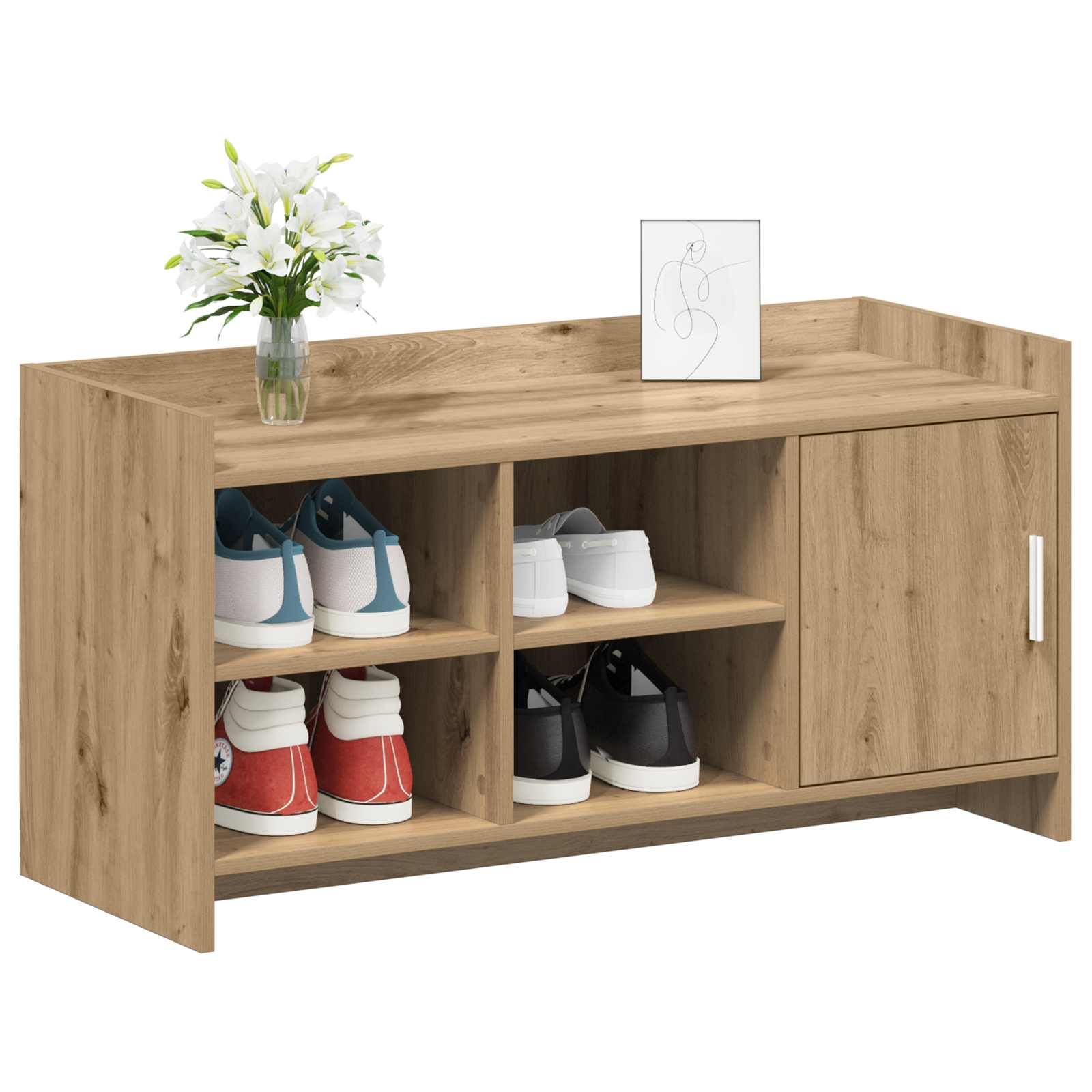 Schuhschrank Artisan-Eiche 100 x 39,5 x 51 cm Holzwerkstoff