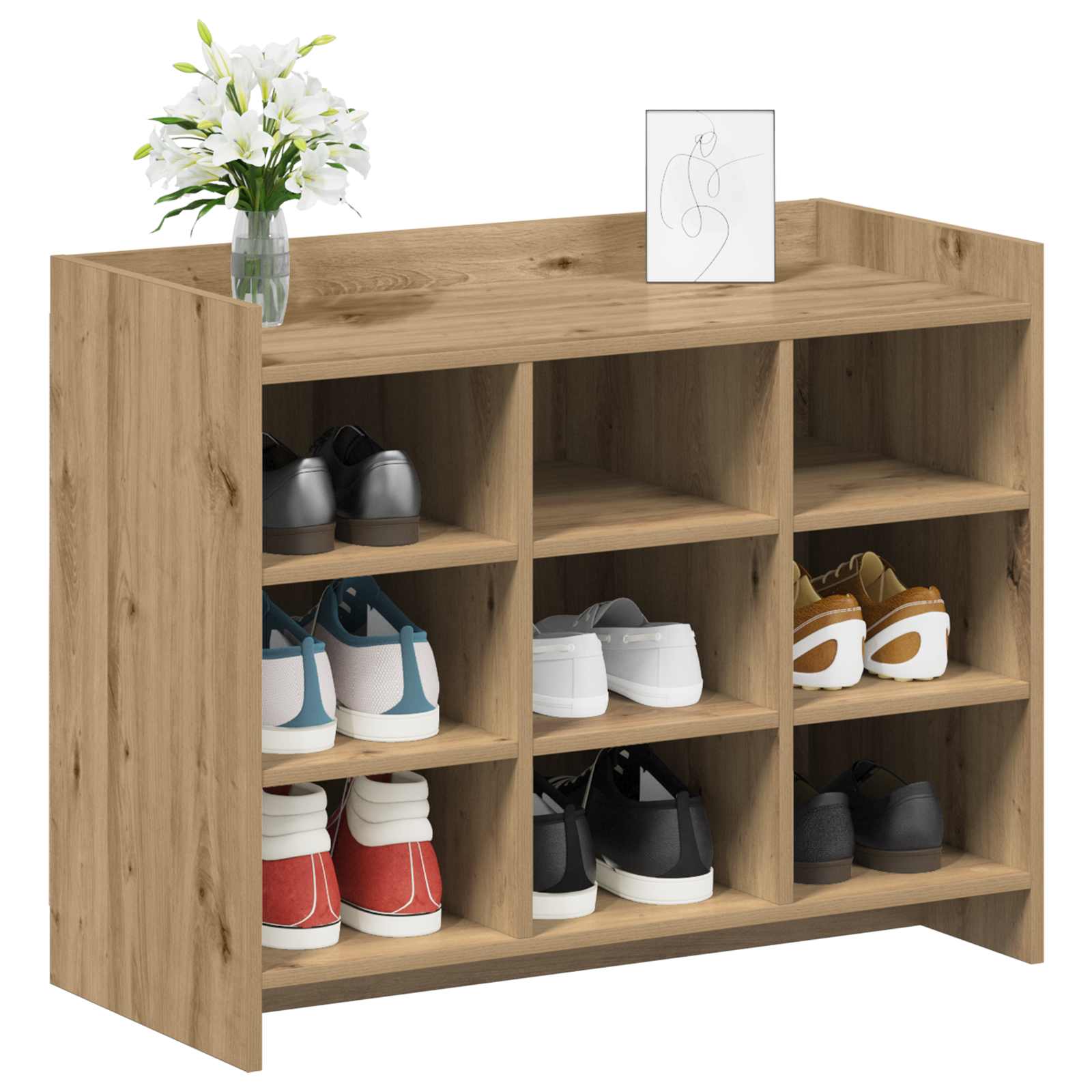 Schuhschrank Artisan-Eiche 85 x 39,5 x 70 cm Holzwerkstoff