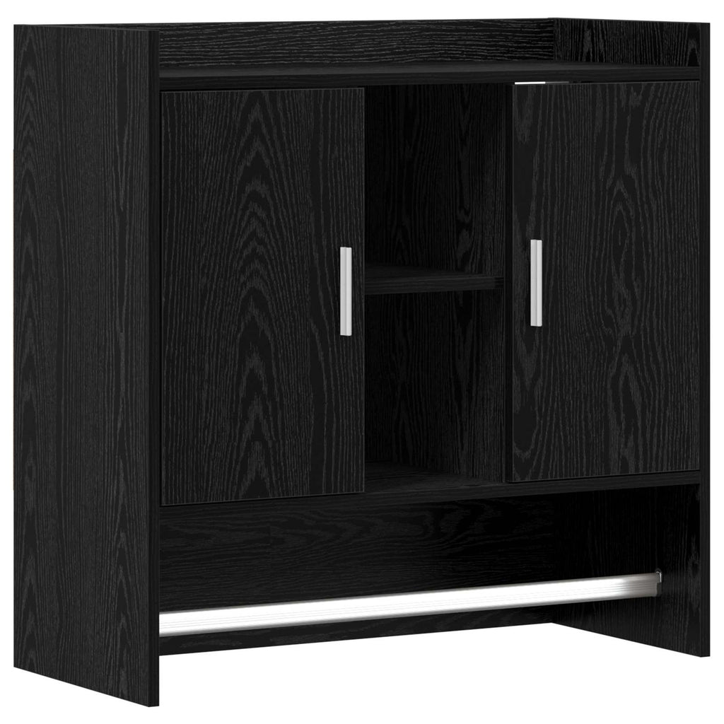 Wandregal Wandhalterung Schwarze Eiche 80 x 36 x 80 cm