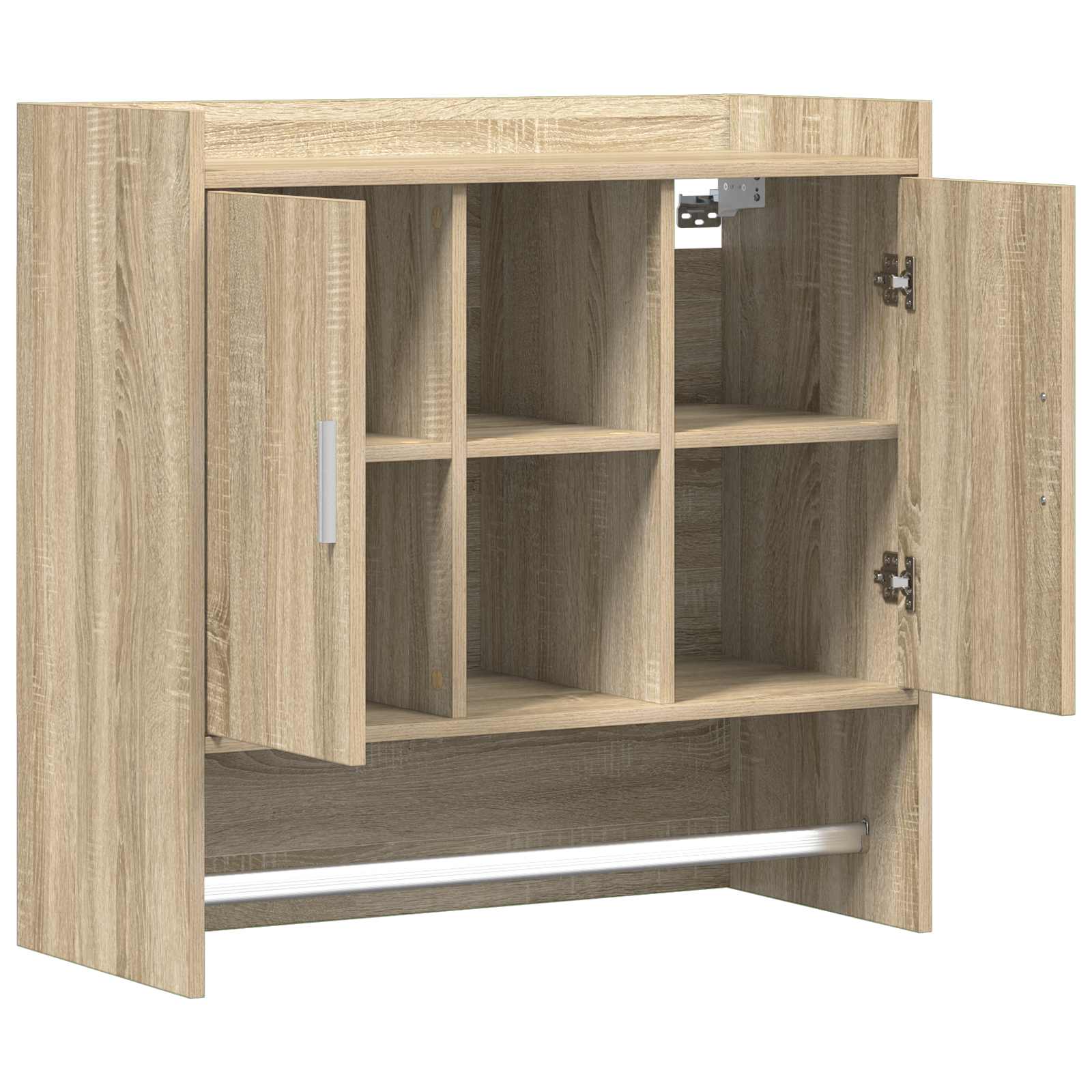 Wandregal Wandhalterung Sonoma-Eiche 80 x 36 x 80 cm