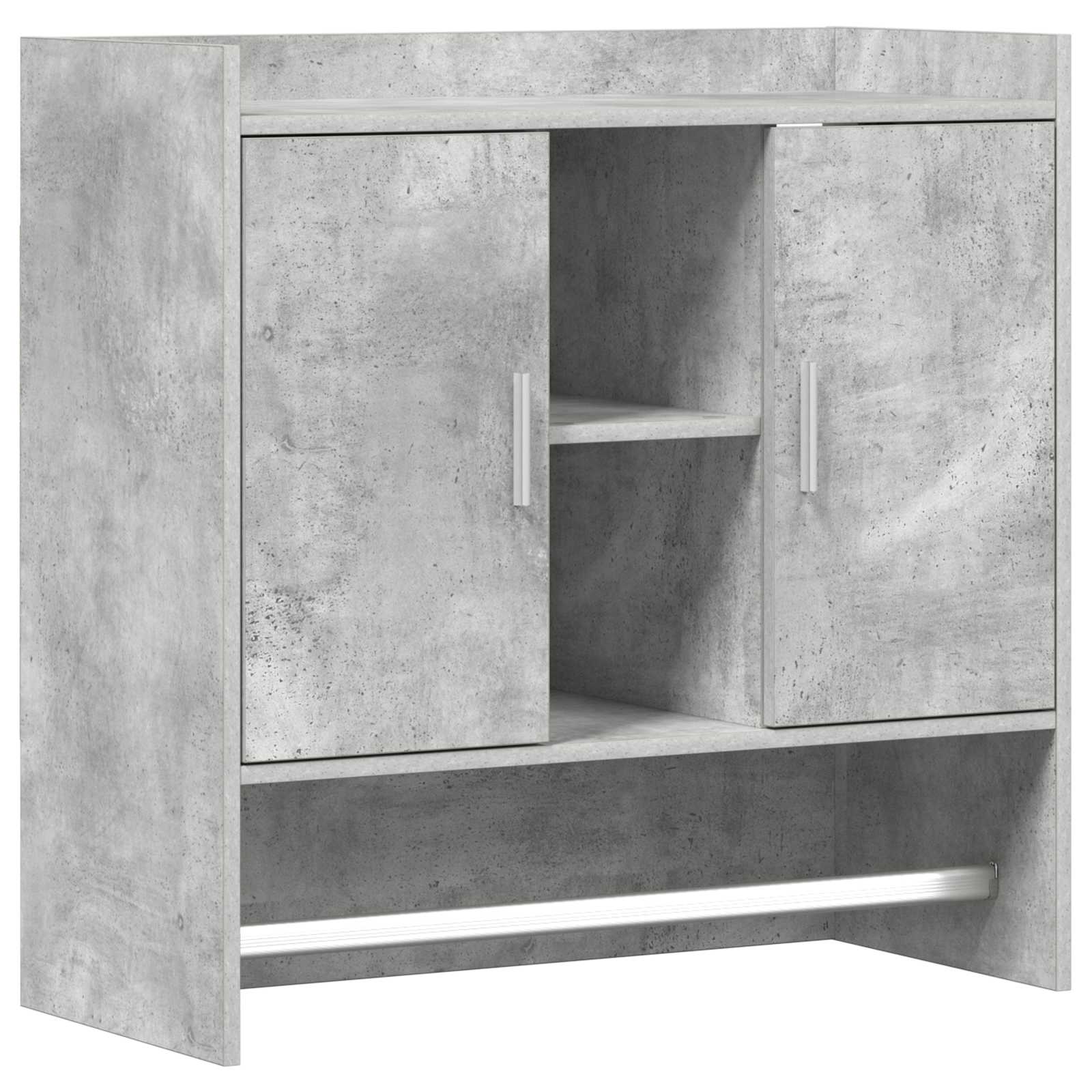 Wandregal Wandhalterung Betongrau 80 x 36 x 80 cm Holzwerkstoff