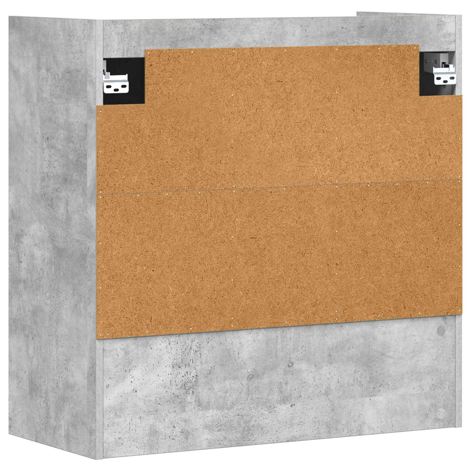 Wandregal Wandhalterung Betongrau 80 x 36 x 80 cm Holzwerkstoff