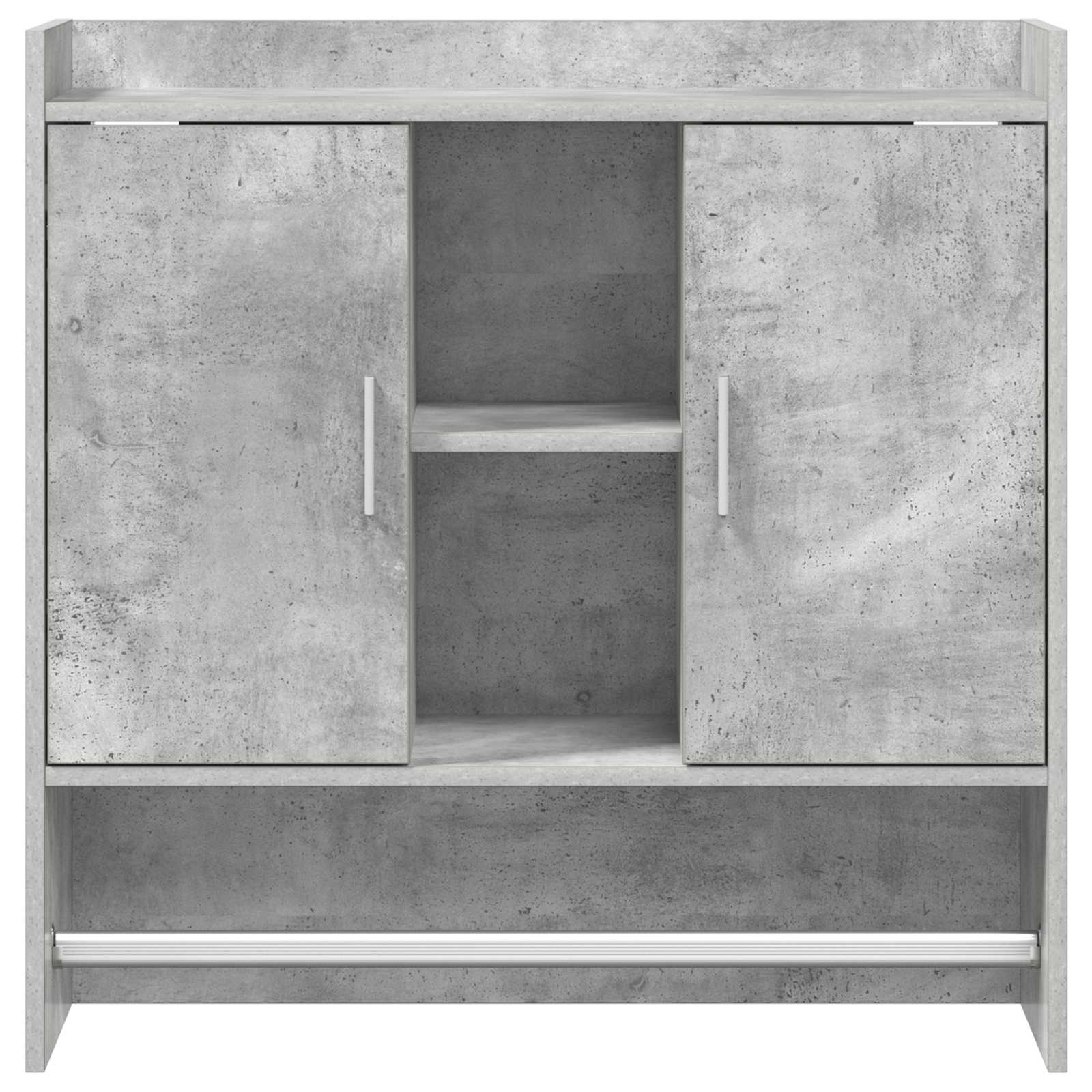 Wandregal Wandhalterung Betongrau 80 x 36 x 80 cm Holzwerkstoff