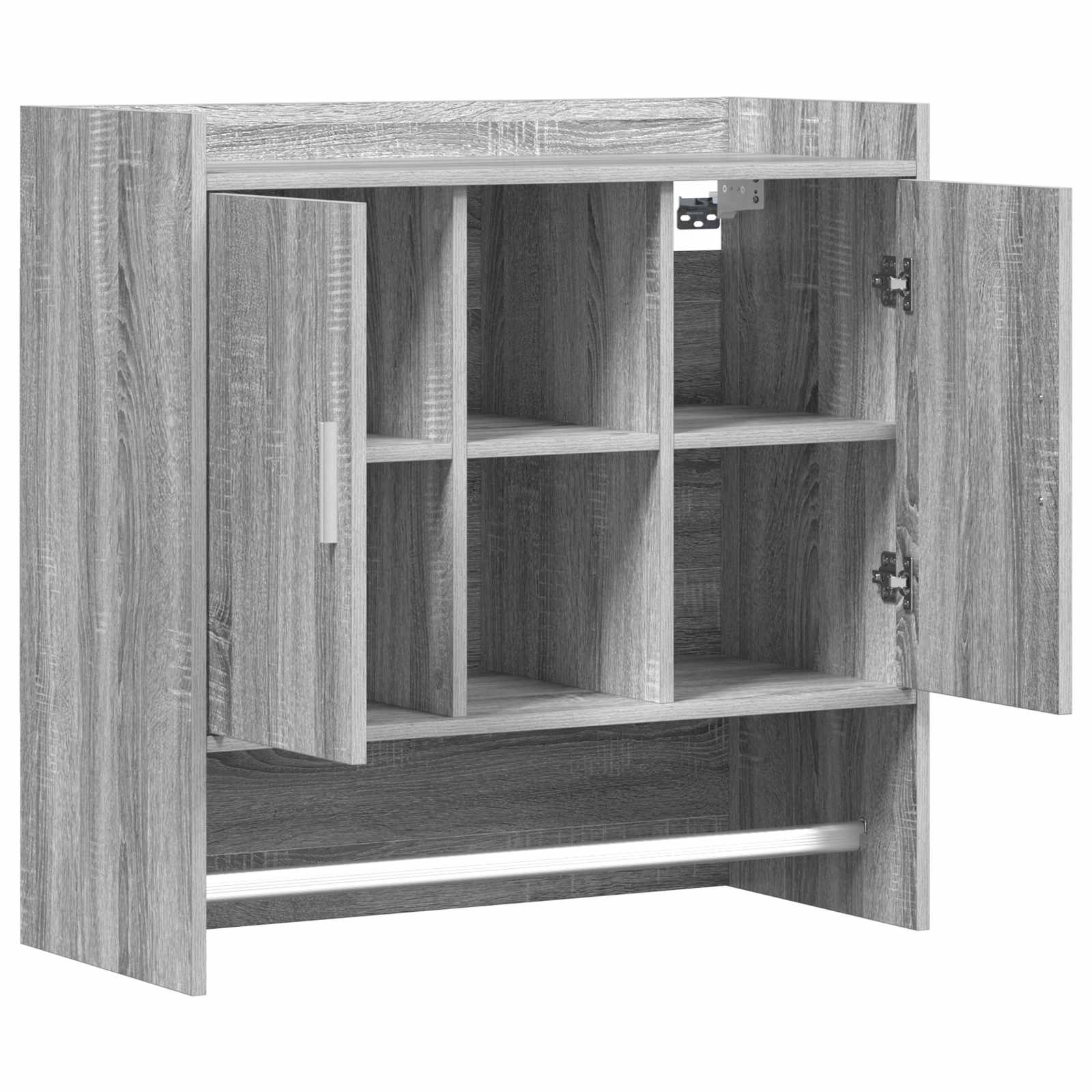 Wandregal Wandhalterung Grau Sonoma 80 x 36 x 80 cm
