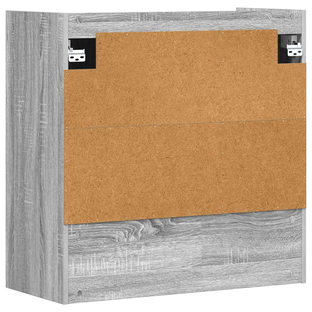 Wandregal Wandhalterung Grau Sonoma 80 x 36 x 80 cm
