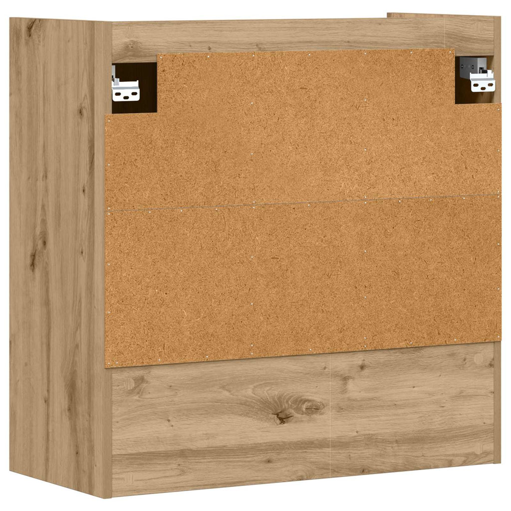 Wandregal Wandhalterung Artisan-Eiche 80 x 36 x 80 cm