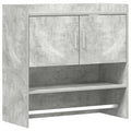 Wandregal Wandhalterung Betongrau 80 x 36 x 80 cm Holzwerkstoff