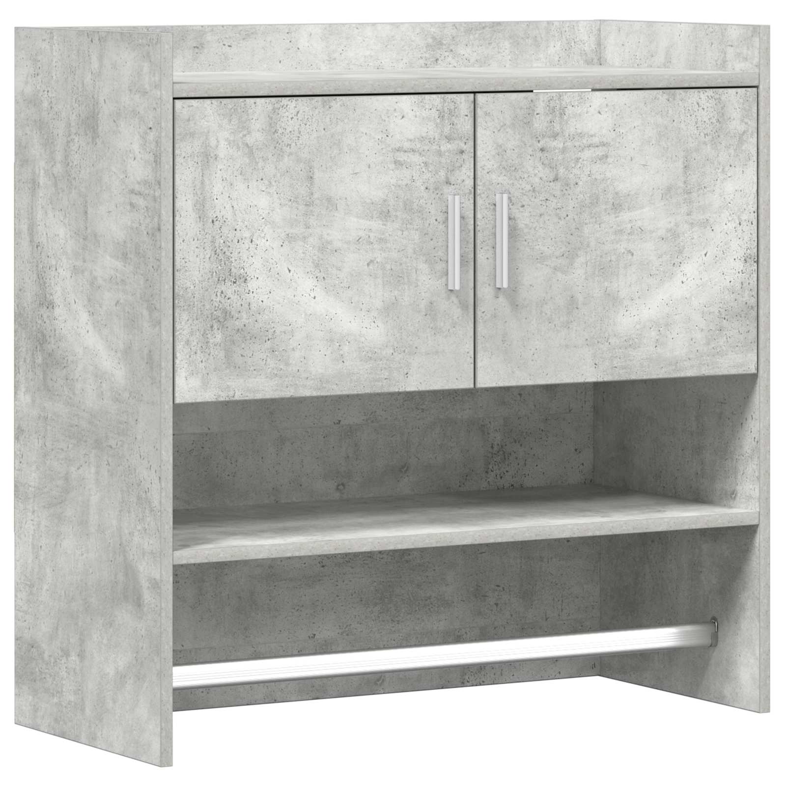Wandregal Wandhalterung Betongrau 80 x 36 x 80 cm Holzwerkstoff