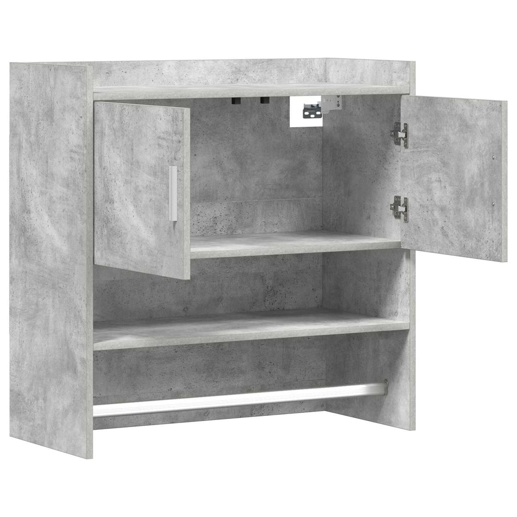 Wandregal Wandhalterung Betongrau 80 x 36 x 80 cm Holzwerkstoff
