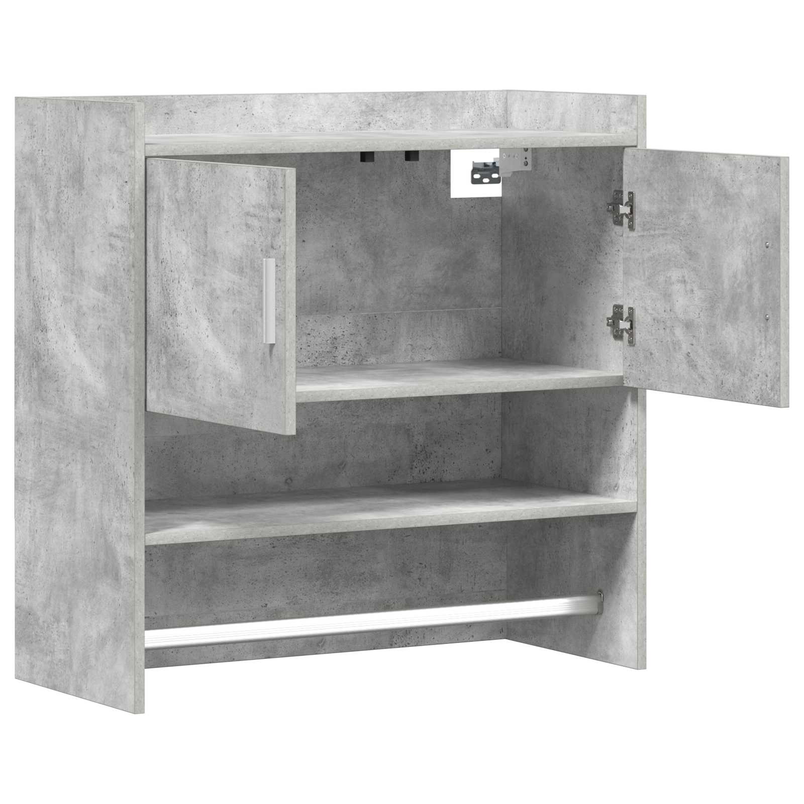 Wandregal Wandhalterung Betongrau 80 x 36 x 80 cm Holzwerkstoff