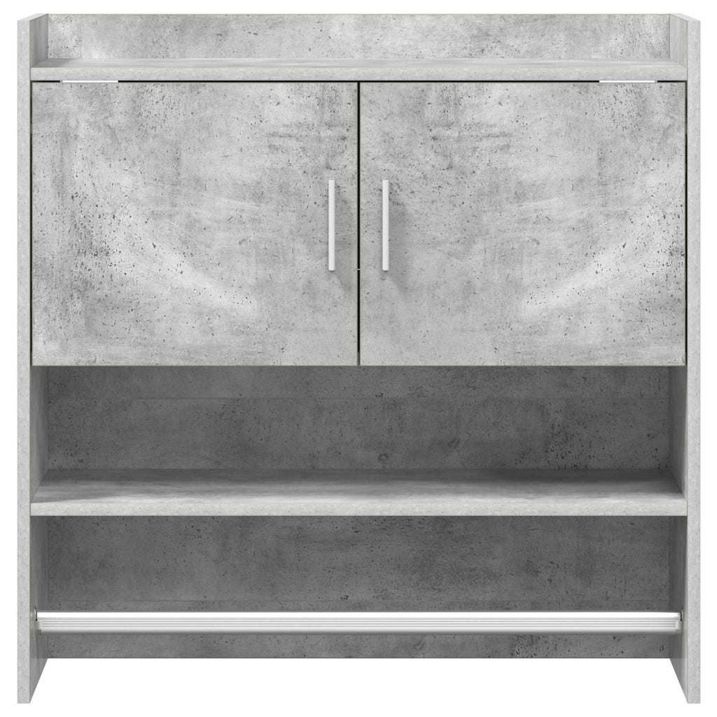 Wandregal Wandhalterung Betongrau 80 x 36 x 80 cm Holzwerkstoff