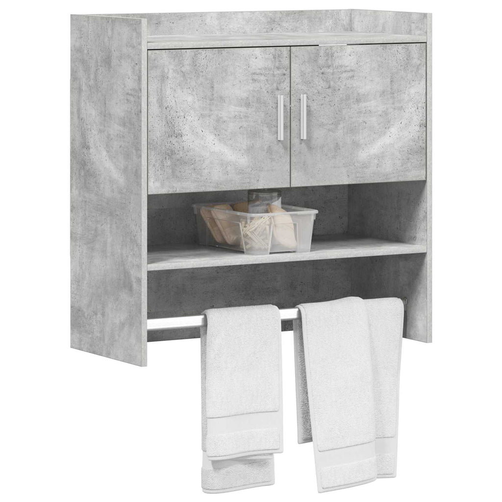 Wandregal Wandhalterung Betongrau 80 x 36 x 80 cm Holzwerkstoff