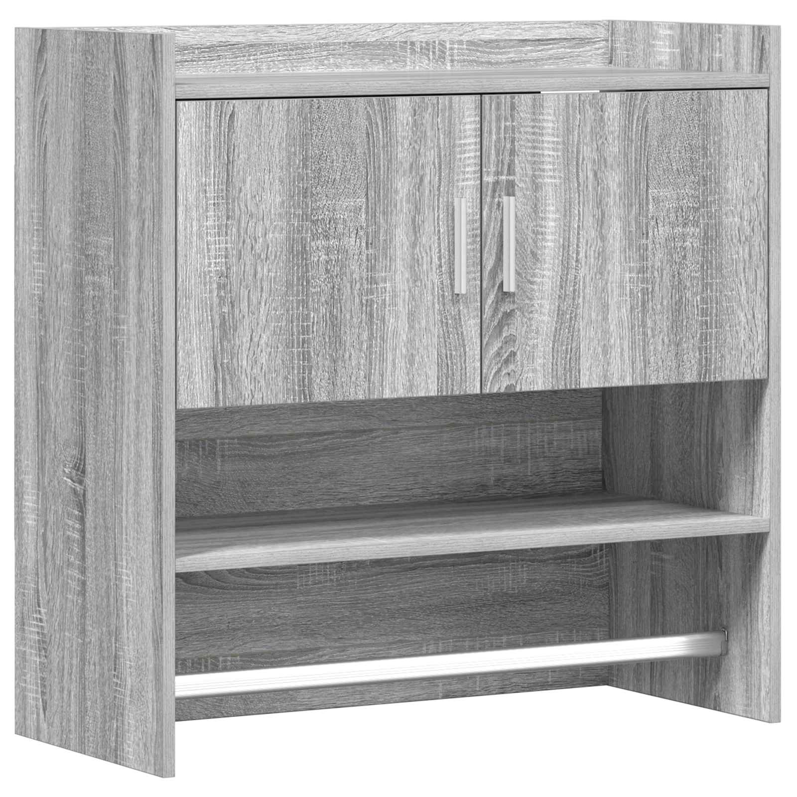 Wandregal Wandhalterung Grau Sonoma 80 x 36 x 80 cm
