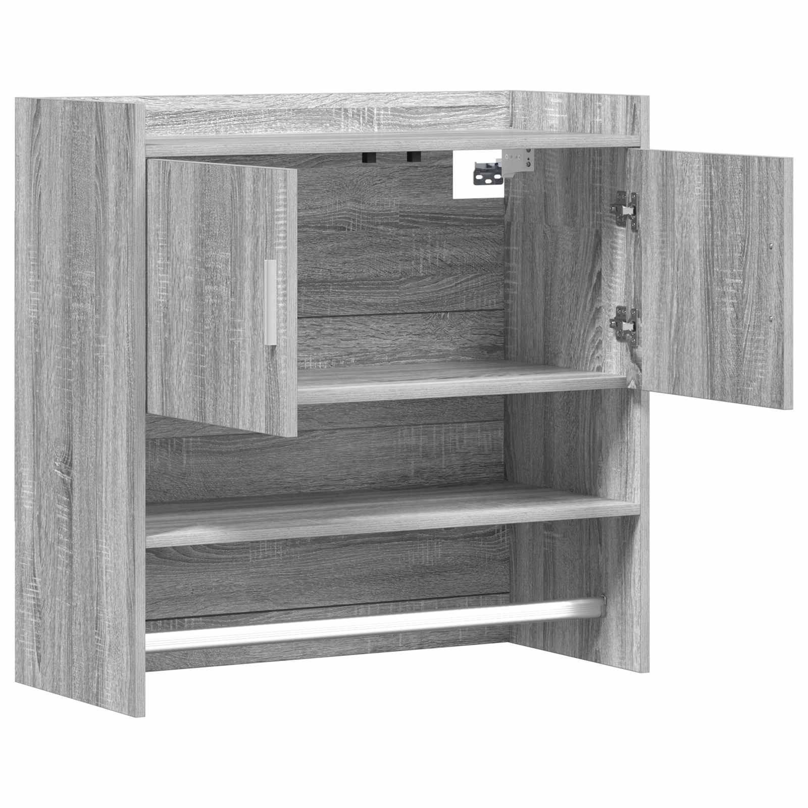 Wandregal Wandhalterung Grau Sonoma 80 x 36 x 80 cm