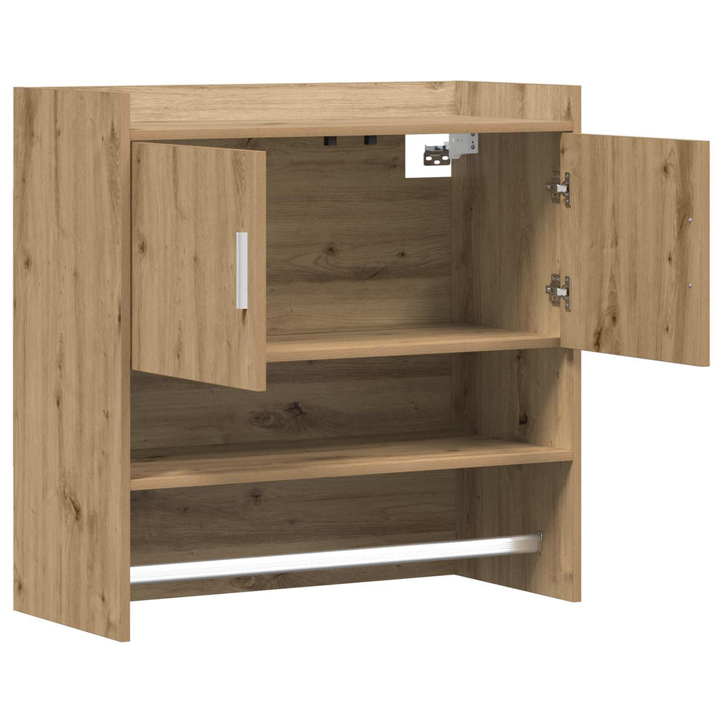 Wandregal Wandhalterung Artisan-Eiche 80 x 36 x 80 cm
