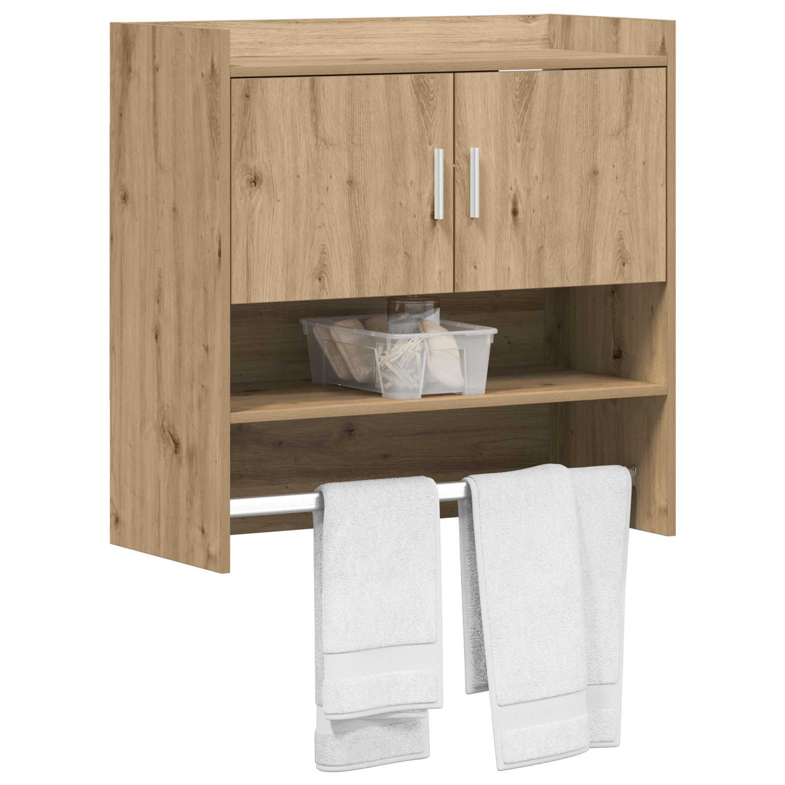 Wandregal Wandhalterung Artisan-Eiche 80 x 36 x 80 cm