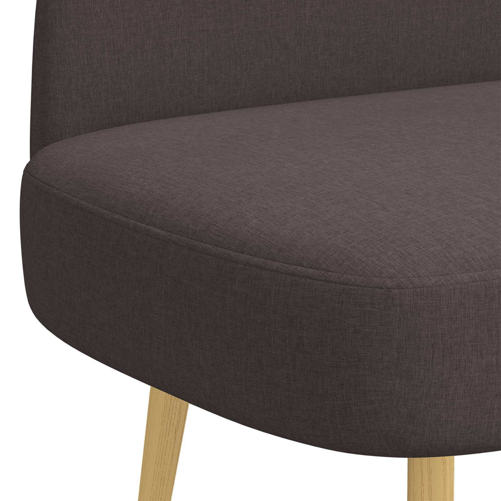 Gepolsterte Bank mit Rückenlehne Dunkelbraun 110 x 60 x 76 cm