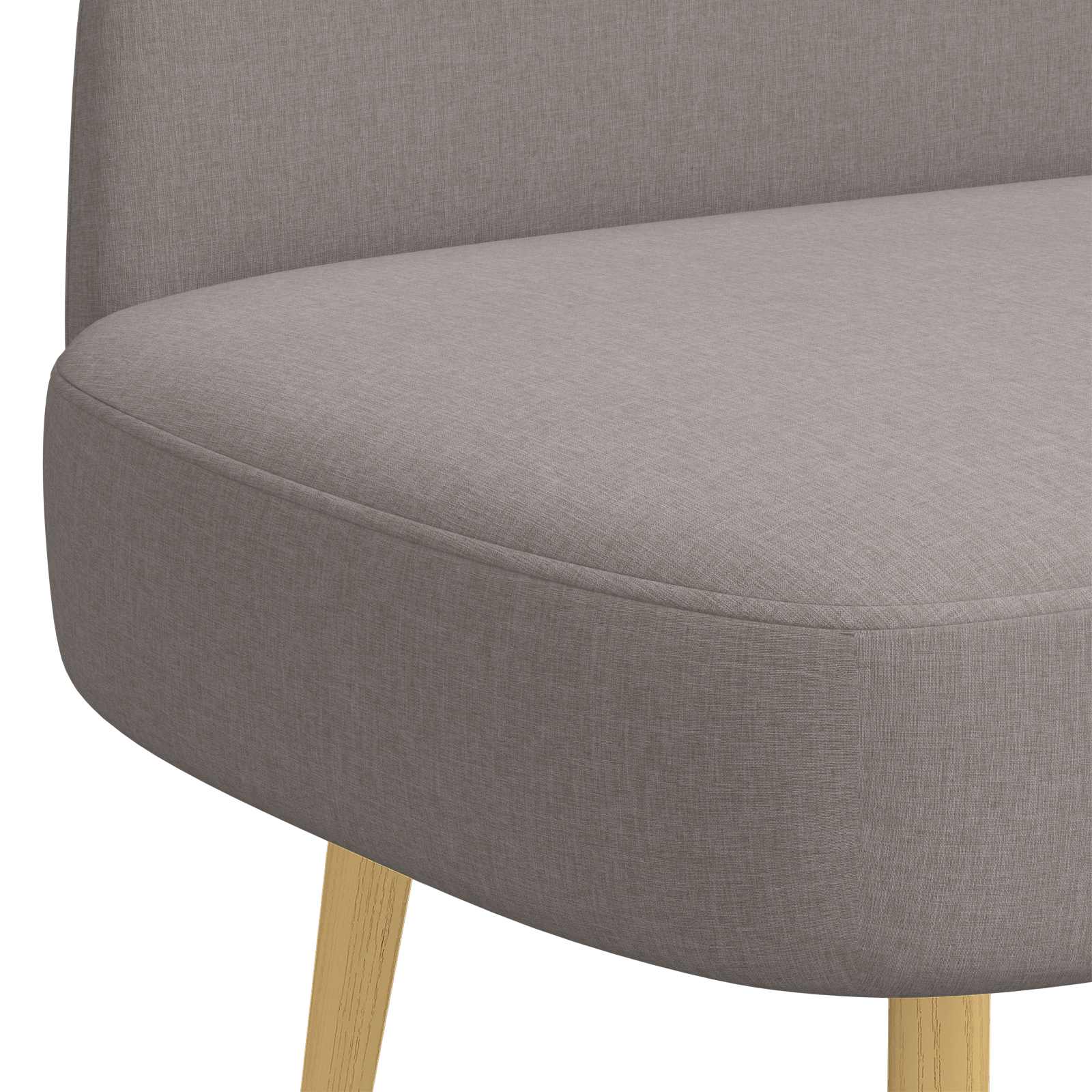 Gepolsterte Bank mit Rückenlehne Taupe 110 x 60 x 76 cm