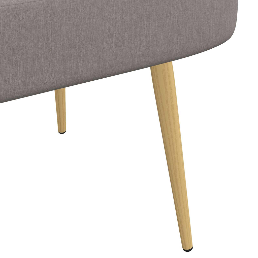 Gepolsterte Bank mit Rückenlehne Taupe 110 x 60 x 76 cm