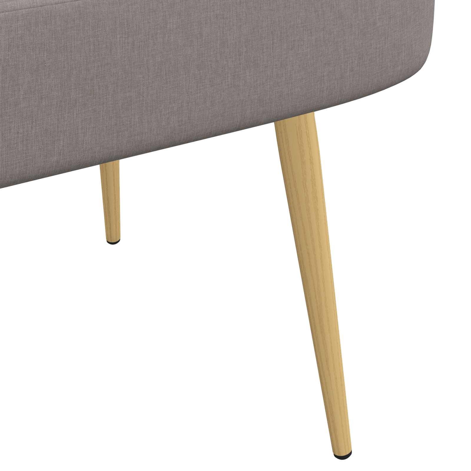 Gepolsterte Bank mit Rückenlehne Taupe 110 x 60 x 76 cm