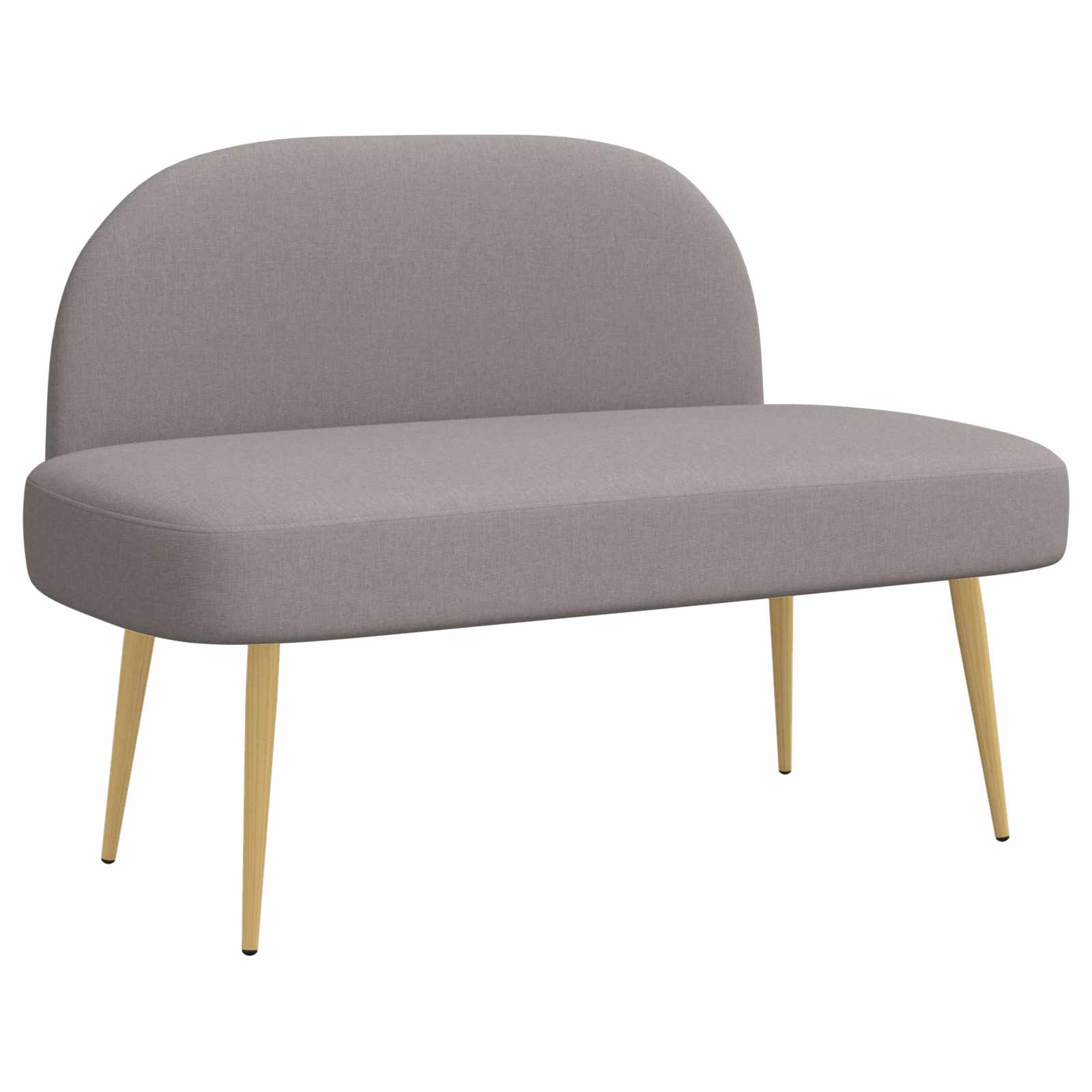 Gepolsterte Bank mit Rückenlehne Taupe 110 x 60 x 76 cm