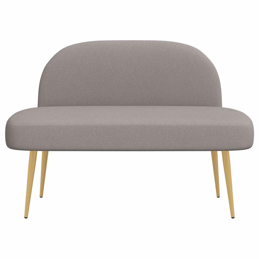 Gepolsterte Bank mit Rückenlehne Taupe 110 x 60 x 76 cm