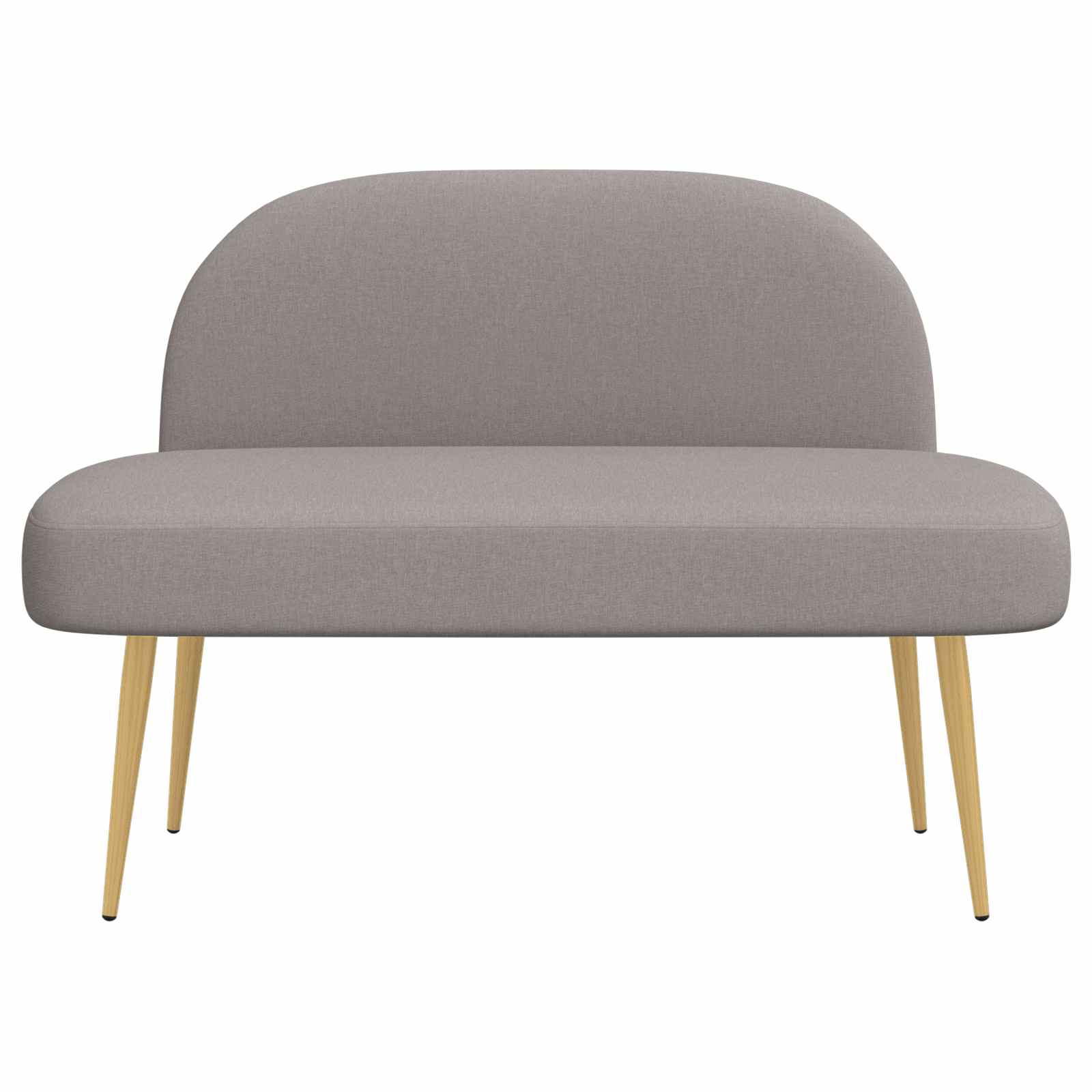 Gepolsterte Bank mit Rückenlehne Taupe 110 x 60 x 76 cm