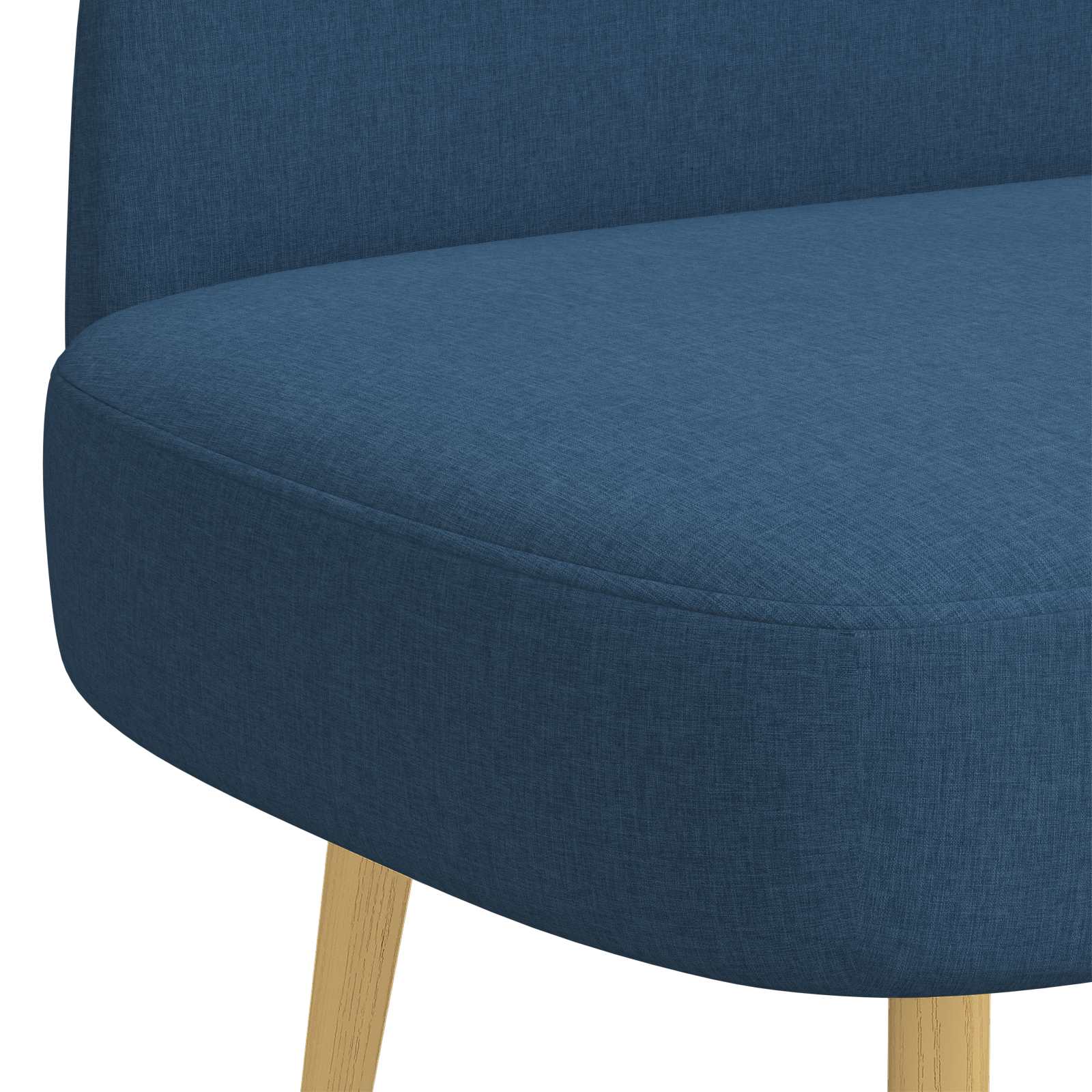 Gepolsterte Bank mit Rückenlehne Blau 110 x 60 x 76 cm
