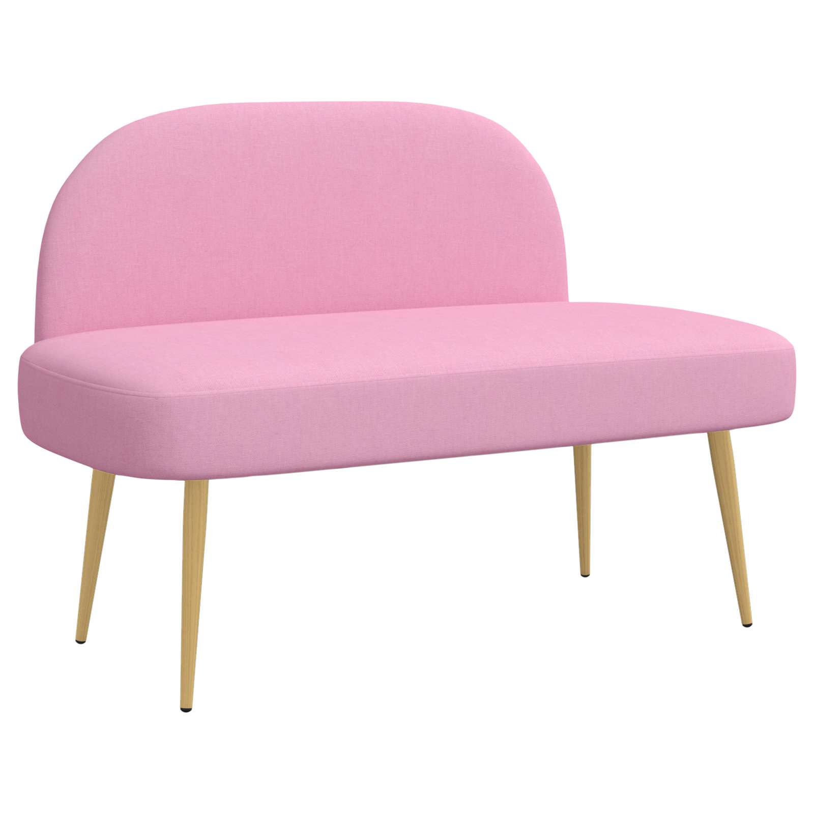 Gepolsterte Bank mit Rückenlehne Rosa 110 x 60 x 76 cm
